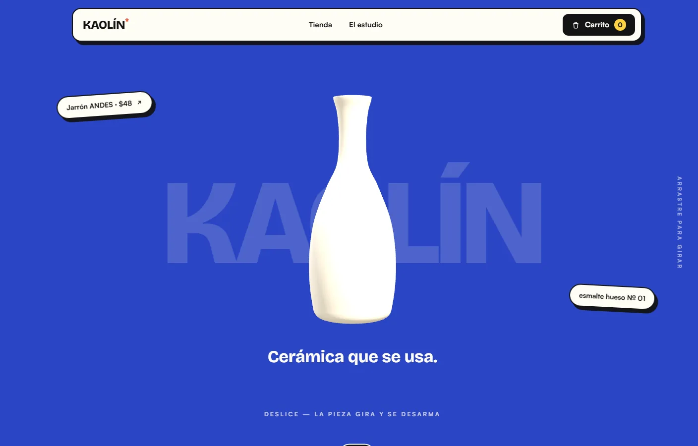 KAOLÍN — tienda de cerámica construida por Novara